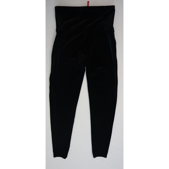 SPANX x Sara Blakely Womens Sz XL Black Velvet High Rise Wide Waistband Leggings - Picture 2 of 9